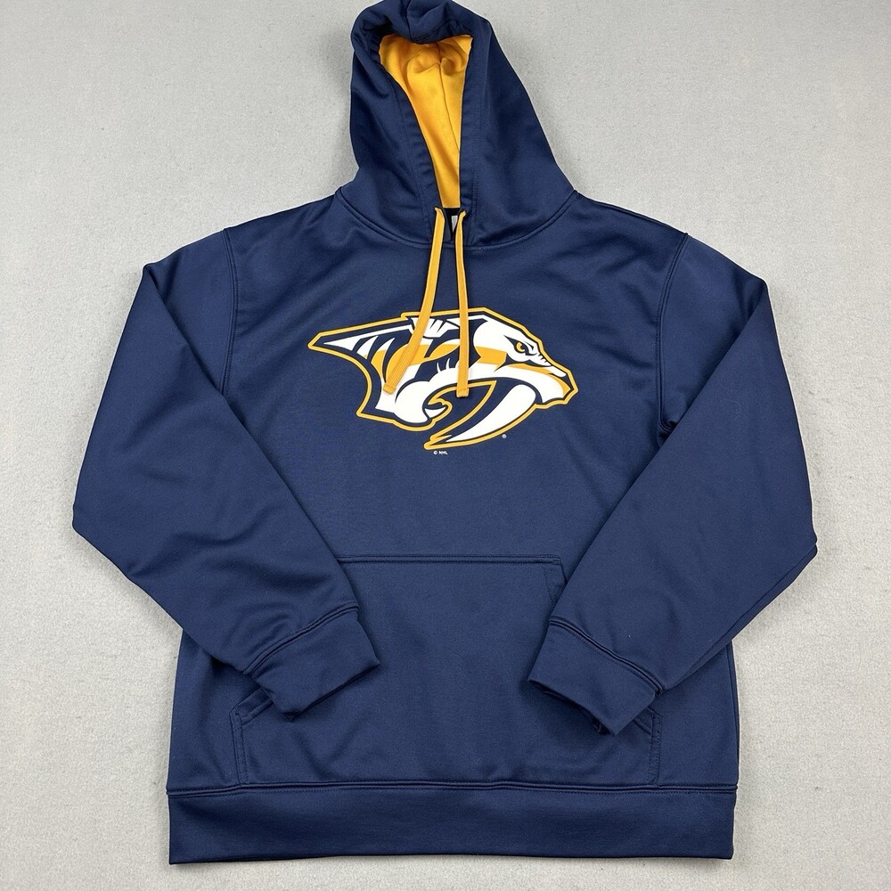 Buffalo Sabres Hoodie Men Medium Blue NHL Hockey Sweatshirt Pullover Pocket M